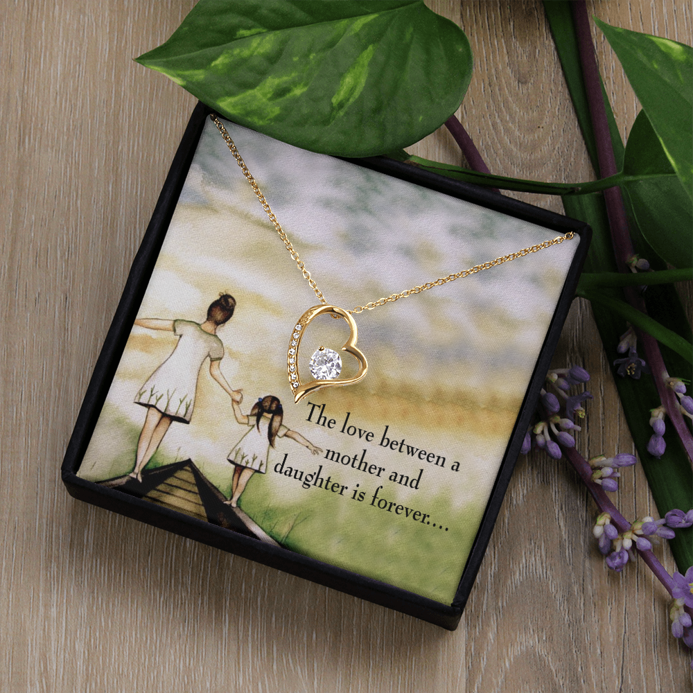 To My Daughter Eternal Love From Mom Forever Necklace w Message Card-Express Your Love Gifts