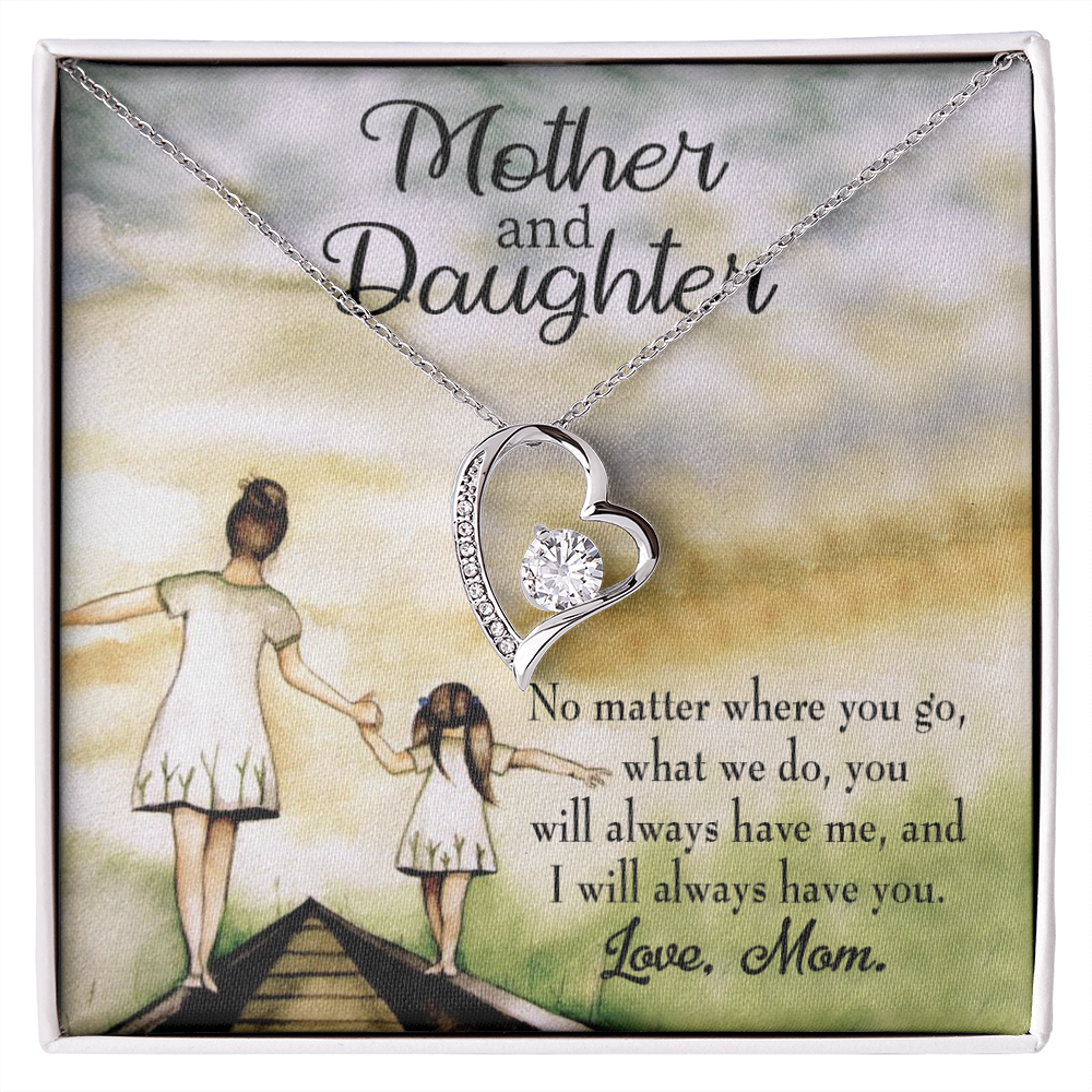 To My Daughter Have Each Other From Mom Forever Necklace w Message Card-Express Your Love Gifts