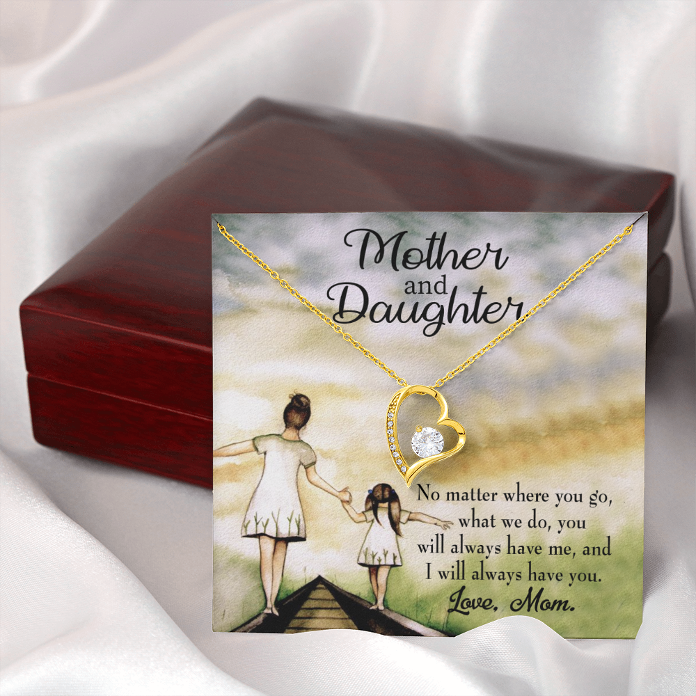 To My Daughter Have Each Other From Mom Forever Necklace w Message Card-Express Your Love Gifts