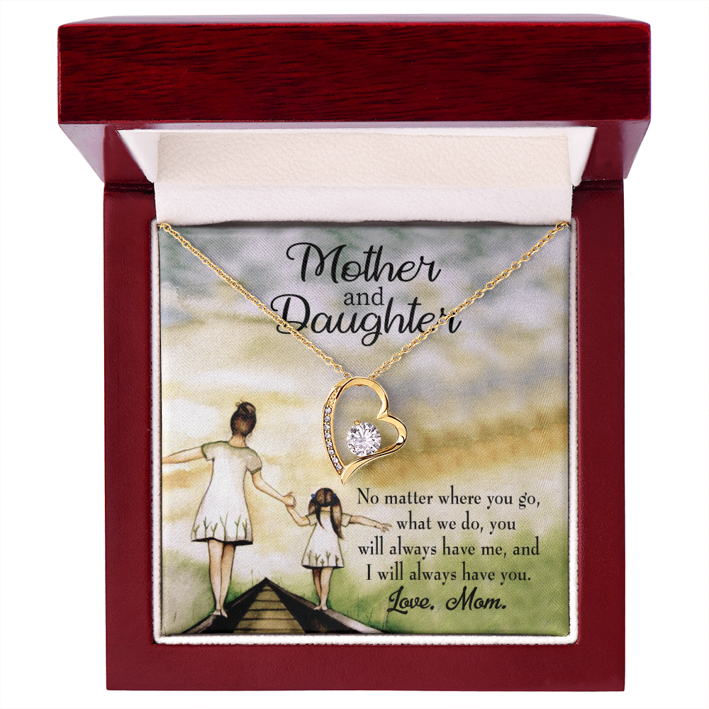 To My Daughter Have Each Other From Mom Forever Necklace w Message Card-Express Your Love Gifts