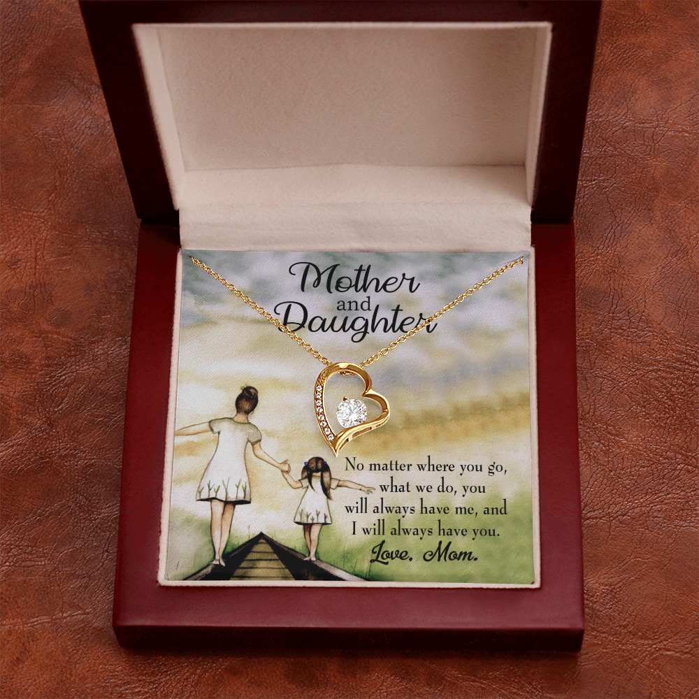 To My Daughter Have Each Other From Mom Forever Necklace w Message Card-Express Your Love Gifts