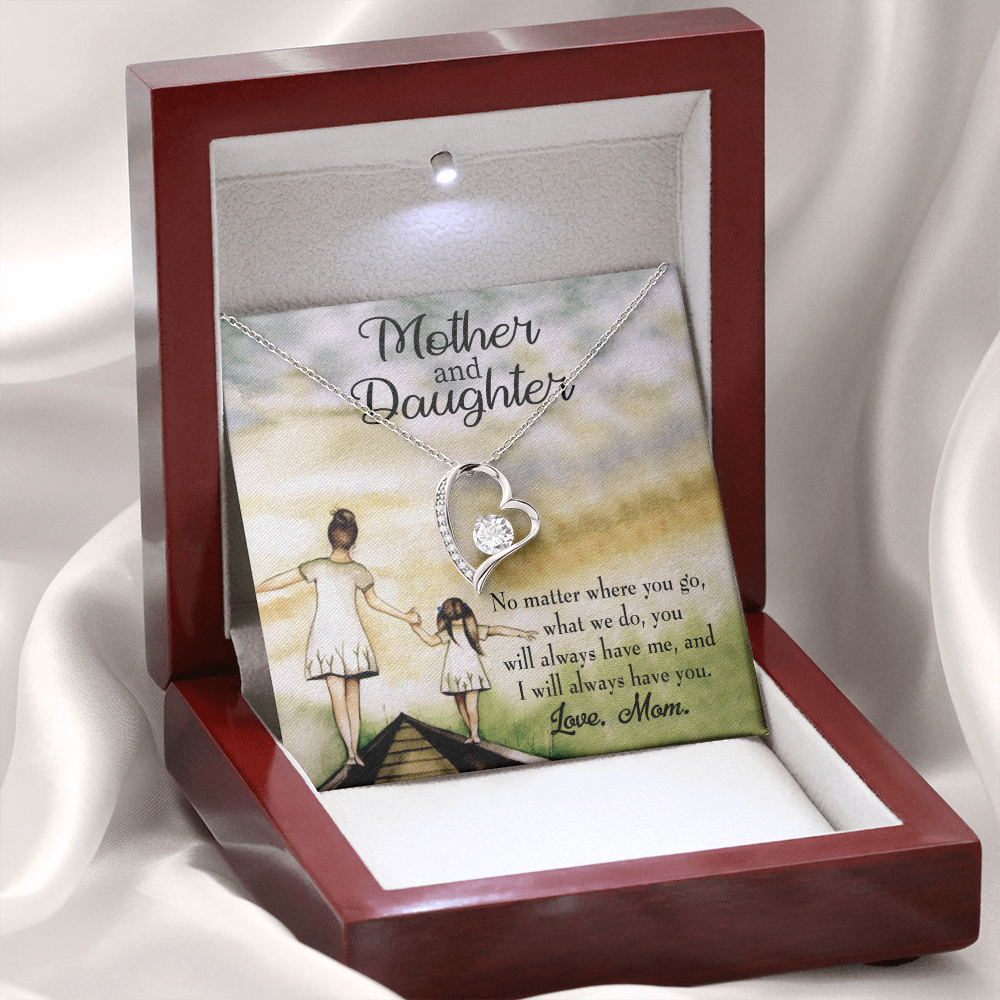 To My Daughter Have Each Other From Mom Forever Necklace w Message Card-Express Your Love Gifts