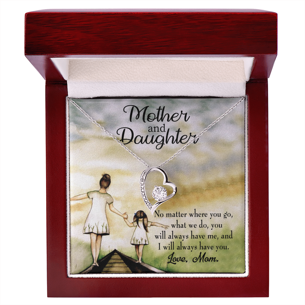 To My Daughter Have Each Other From Mom Forever Necklace w Message Card-Express Your Love Gifts