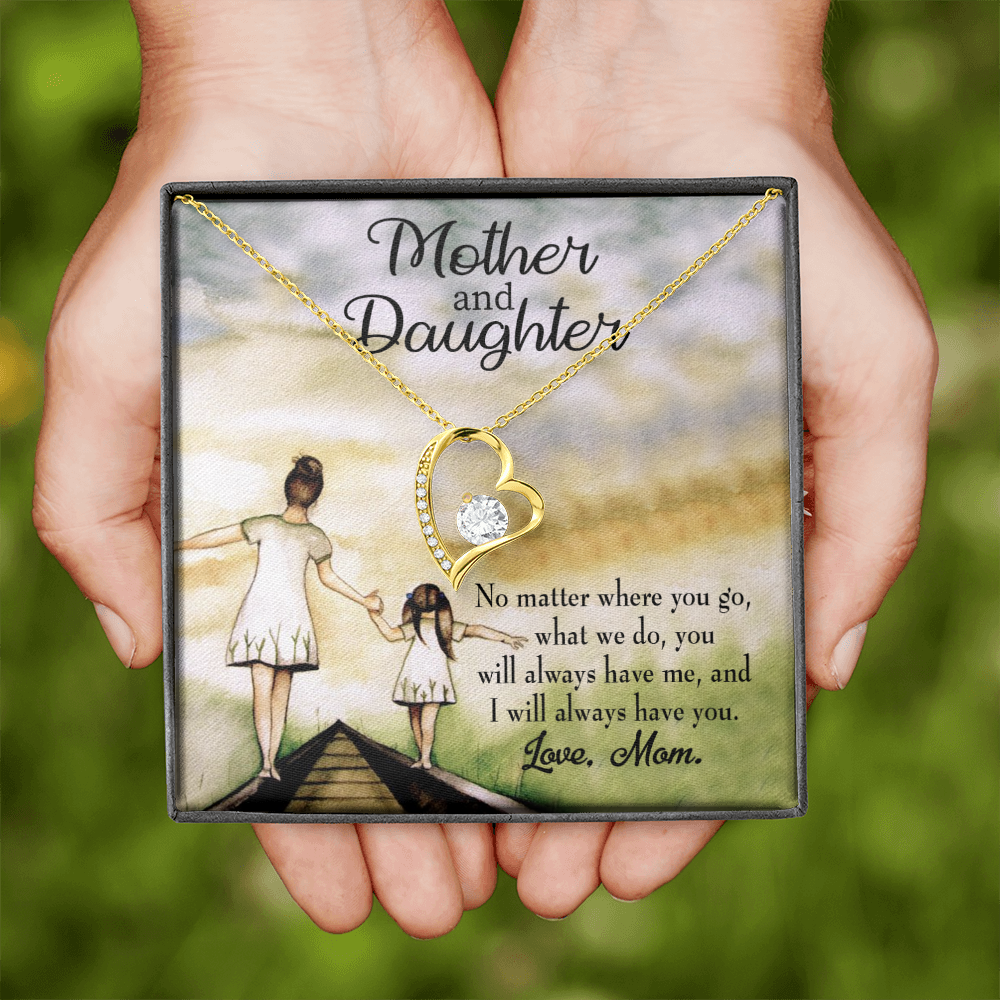 To My Daughter Have Each Other From Mom Forever Necklace w Message Card-Express Your Love Gifts