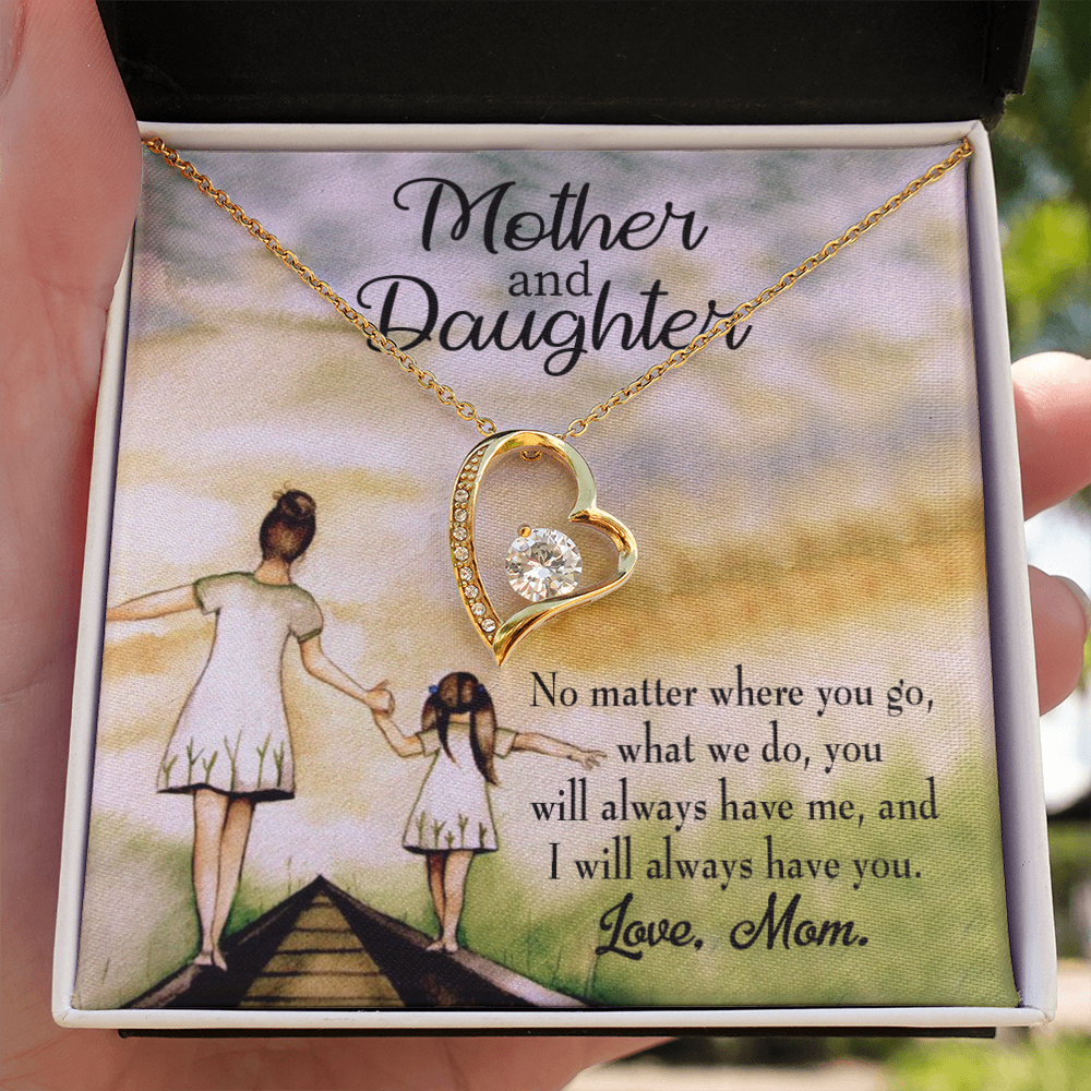 To My Daughter Have Each Other From Mom Forever Necklace w Message Card-Express Your Love Gifts