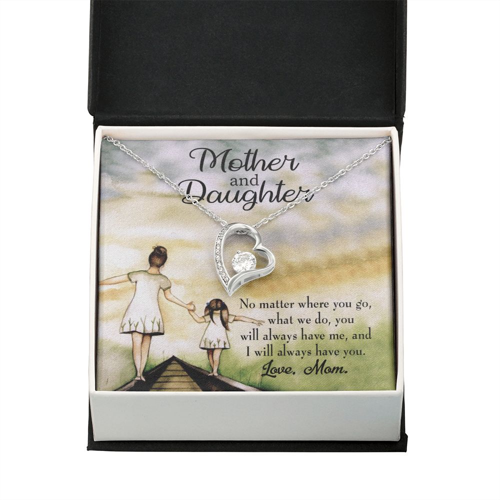 To My Daughter Have Each Other From Mom Forever Necklace w Message Card-Express Your Love Gifts