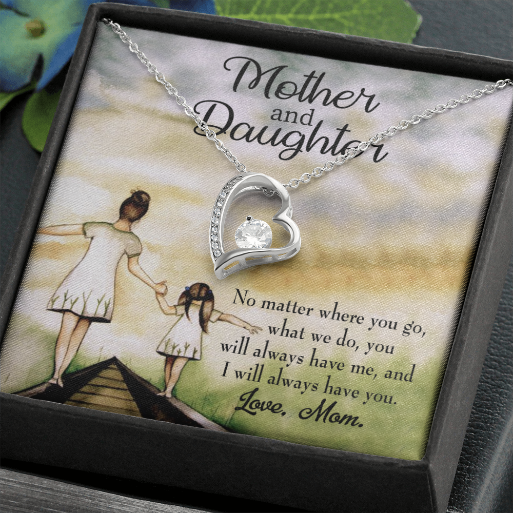 To My Daughter Have Each Other From Mom Forever Necklace w Message Card-Express Your Love Gifts
