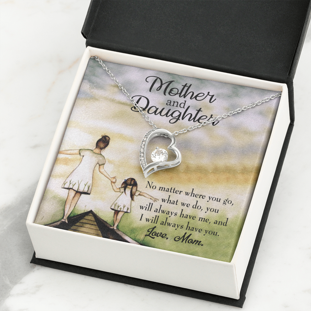 To My Daughter Have Each Other From Mom Forever Necklace w Message Card-Express Your Love Gifts