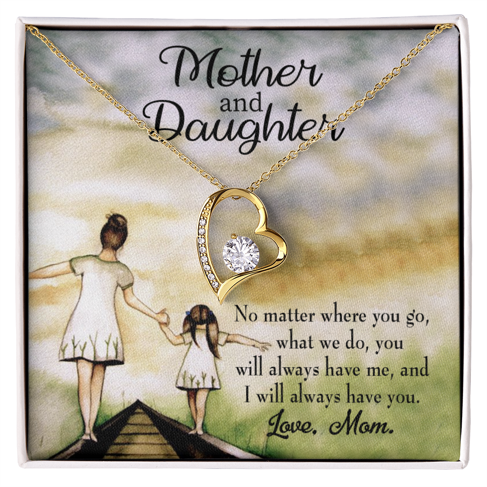 To My Daughter Have Each Other From Mom Forever Necklace w Message Card-Express Your Love Gifts