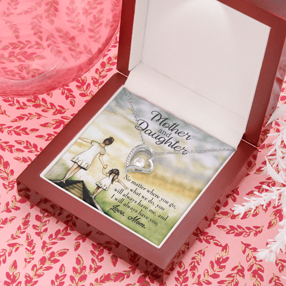 To My Daughter Have Each Other From Mom Forever Necklace w Message Card-Express Your Love Gifts