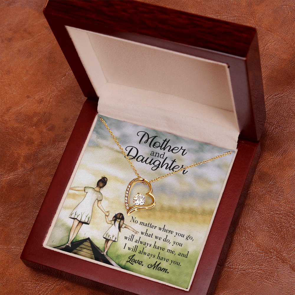 To My Daughter Have Each Other From Mom Forever Necklace w Message Card-Express Your Love Gifts