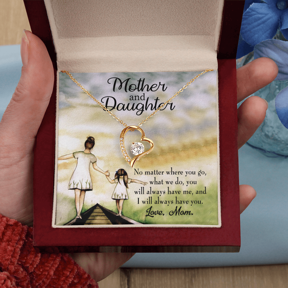 To My Daughter Have Each Other From Mom Forever Necklace w Message Card-Express Your Love Gifts