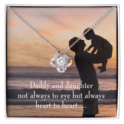 To My Daughter Heart to Heart From Dad Infinity Knot Necklace Message Card-Express Your Love Gifts