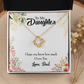 To My Daughter I Love You From Dad Infinity Knot Necklace Message Card-Express Your Love Gifts