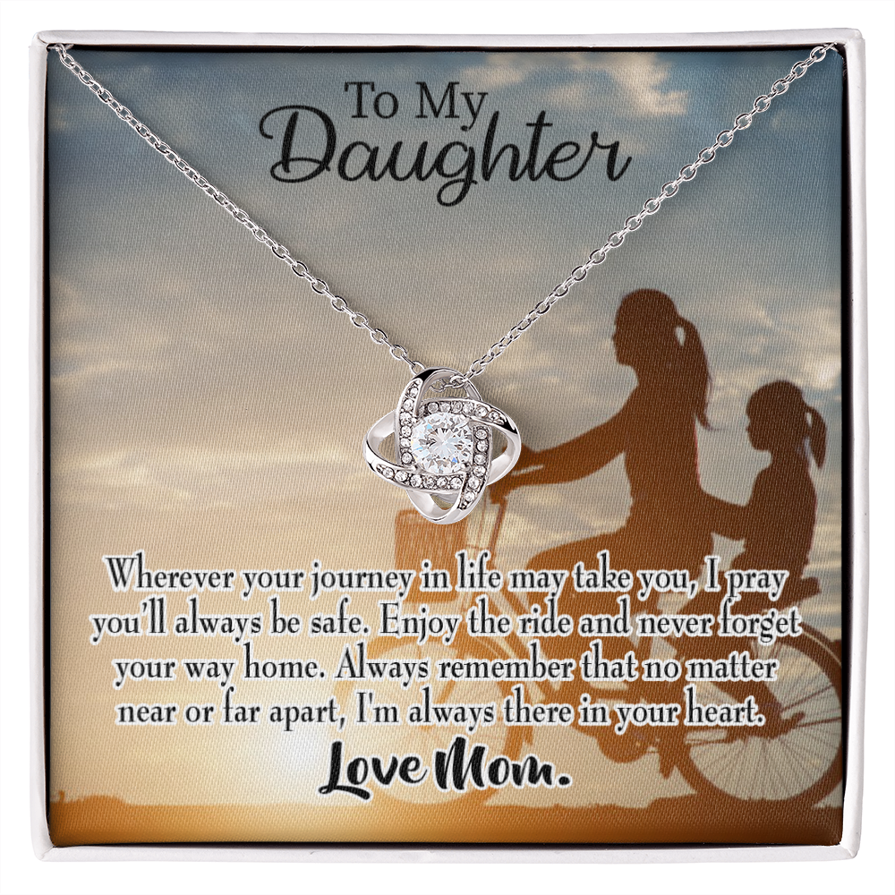 To My Daughter I Pray For You From Mom Infinity Knot Necklace Message Card-Express Your Love Gifts