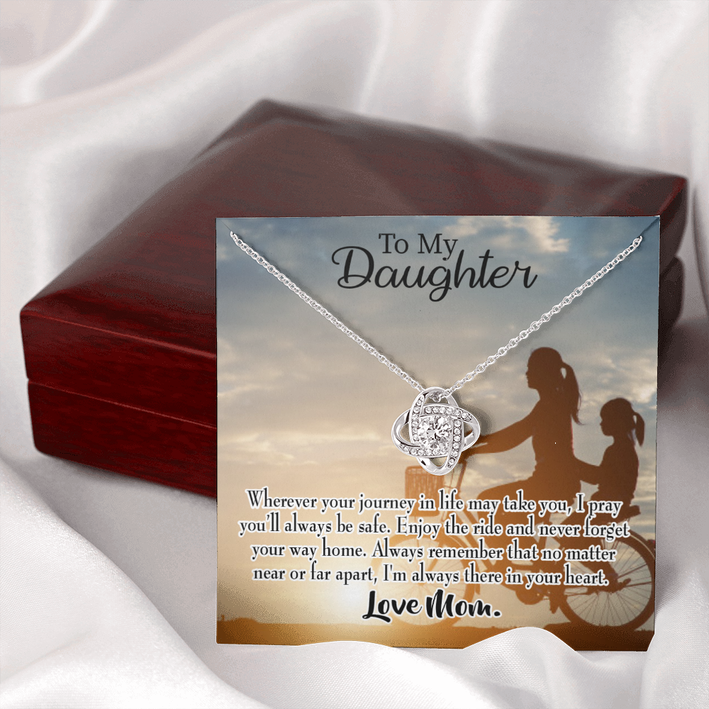 To My Daughter I Pray For You From Mom Infinity Knot Necklace Message Card-Express Your Love Gifts