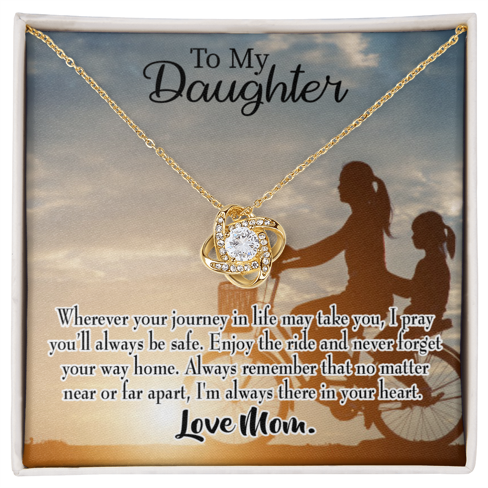 To My Daughter I Pray For You From Mom Infinity Knot Necklace Message Card-Express Your Love Gifts