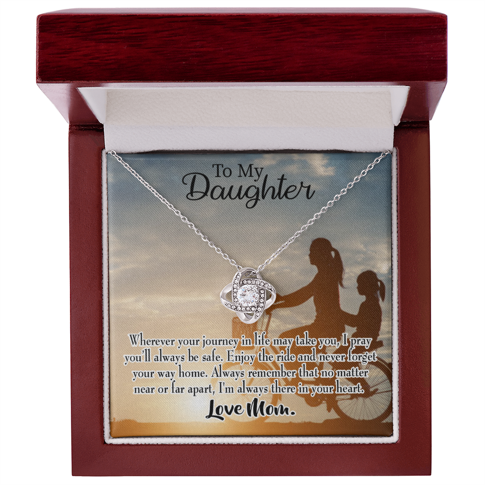 To My Daughter I Pray For You From Mom Infinity Knot Necklace Message Card-Express Your Love Gifts