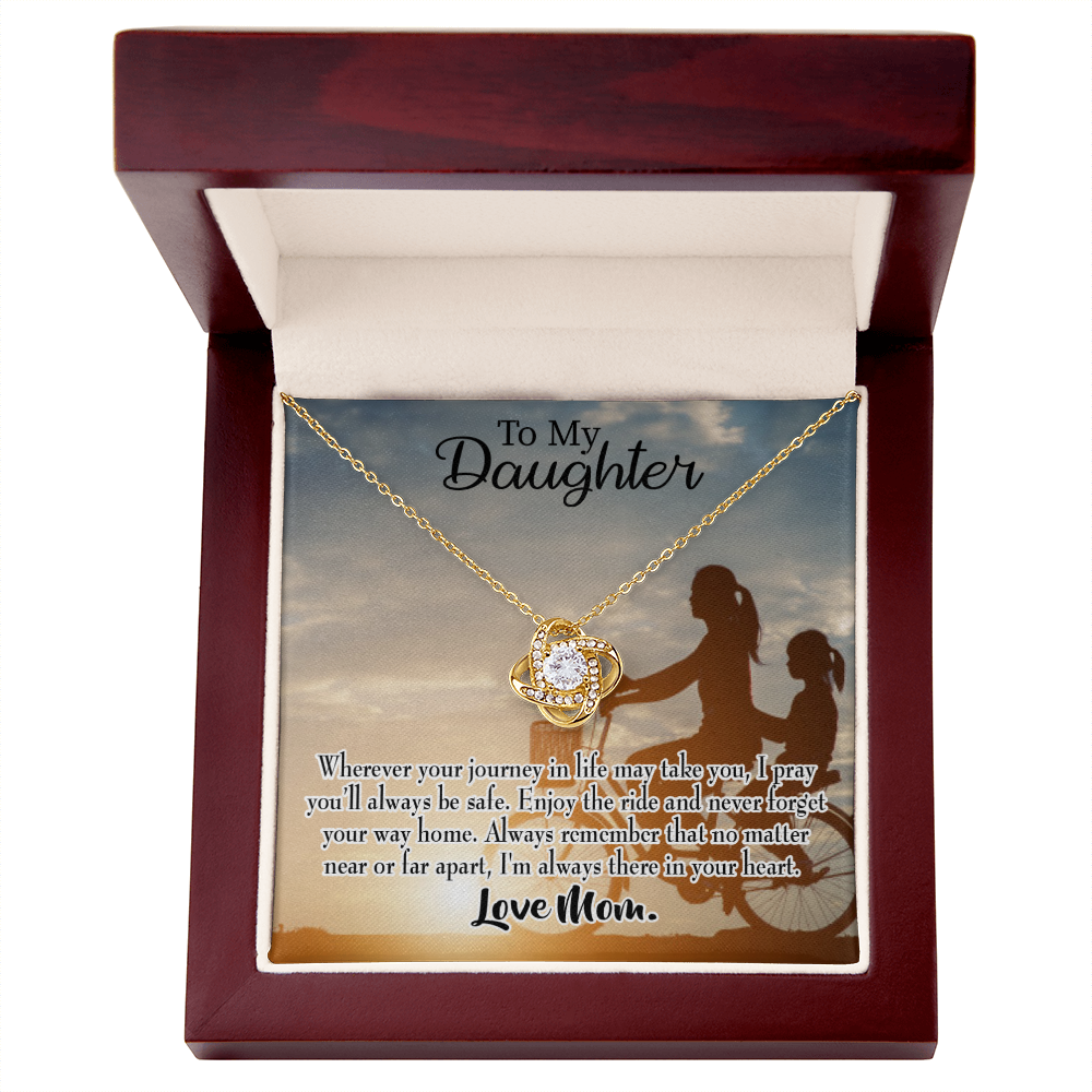 To My Daughter I Pray For You From Mom Infinity Knot Necklace Message Card-Express Your Love Gifts