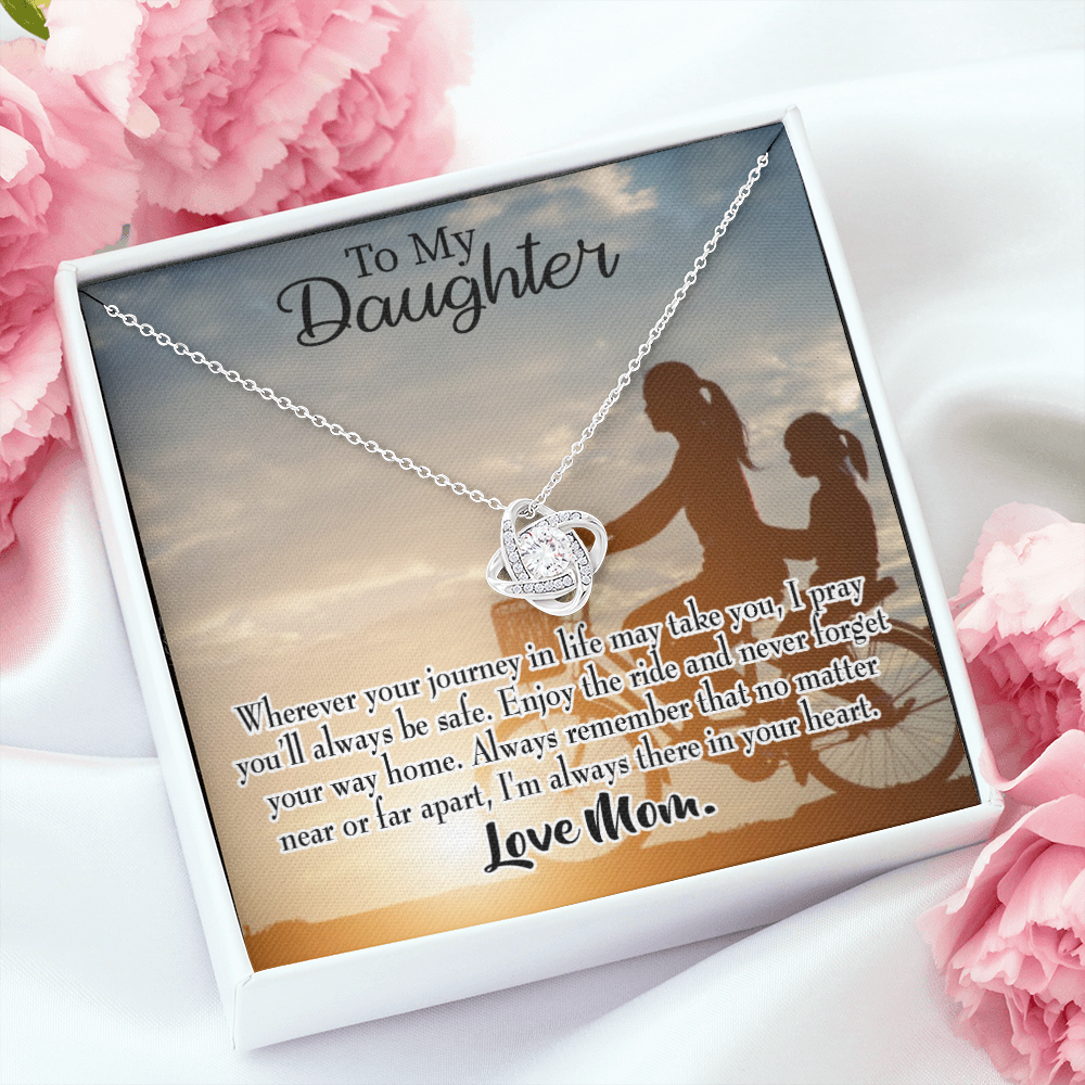 To My Daughter I Pray For You From Mom Infinity Knot Necklace Message Card-Express Your Love Gifts