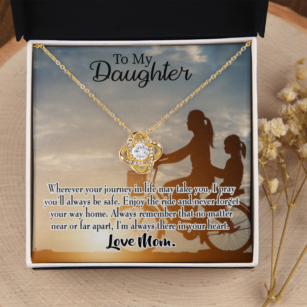 To My Daughter I Pray For You From Mom Infinity Knot Necklace Message Card-Express Your Love Gifts