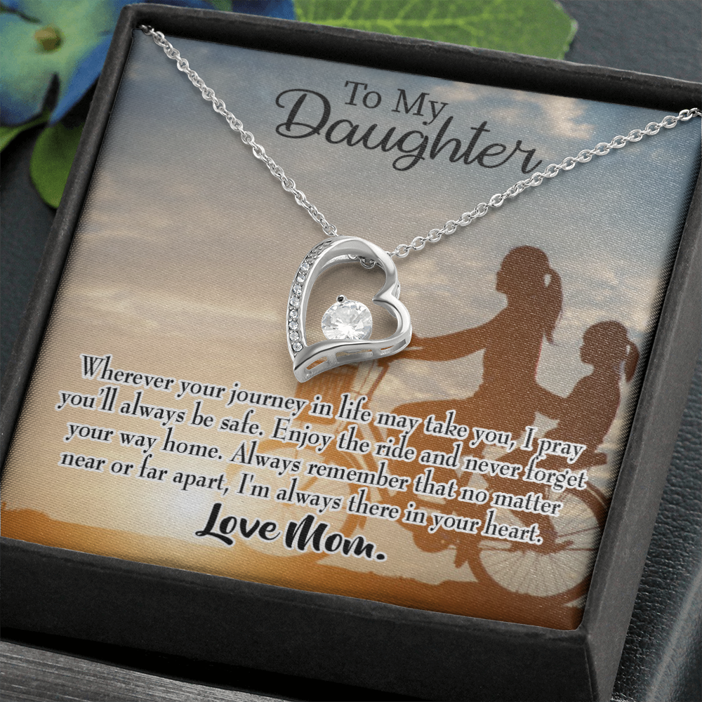 To My Daughter I Pray For You From Mum Forever Necklace w Message Card-Express Your Love Gifts