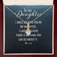 To My Daughter I Smile Because You're My Daughter Alluring Ribbon Necklace Message Card-Express Your Love Gifts