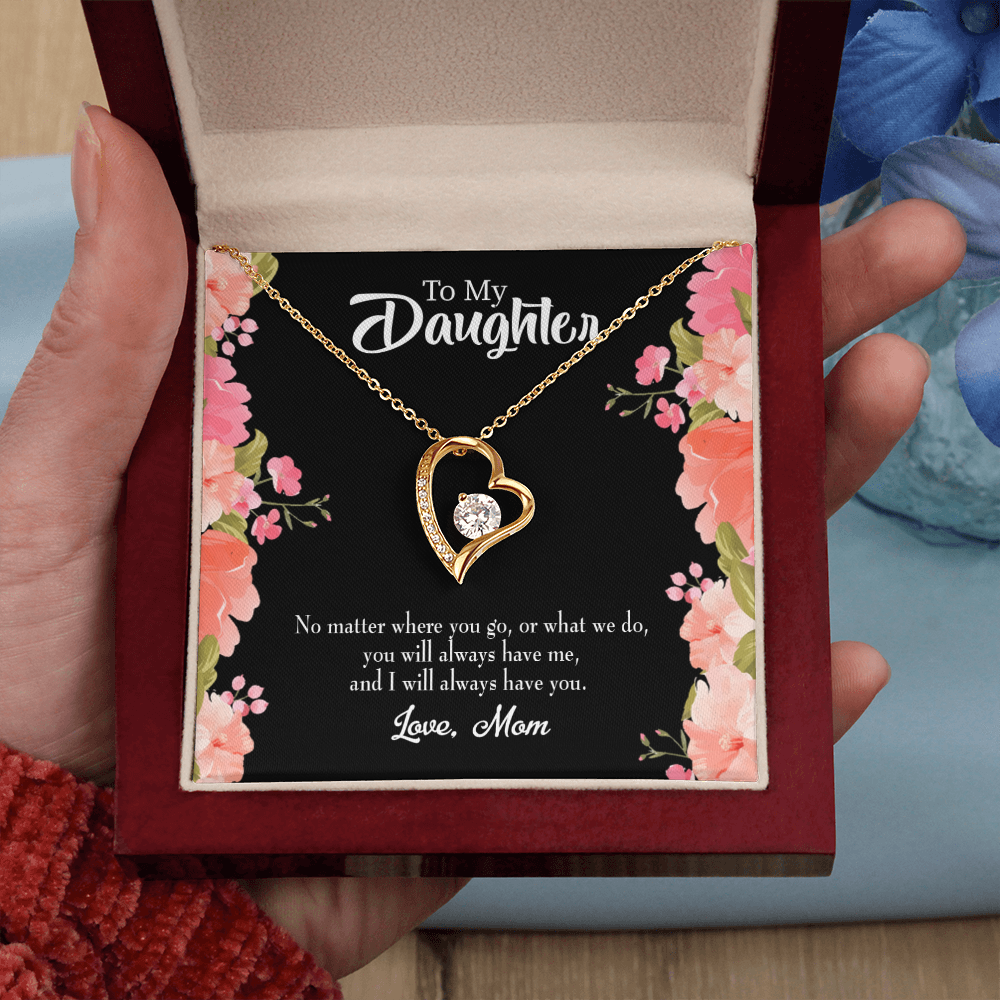 To My Daughter I Will Always Have You From Mom Forever Necklace w Message Card-Express Your Love Gifts