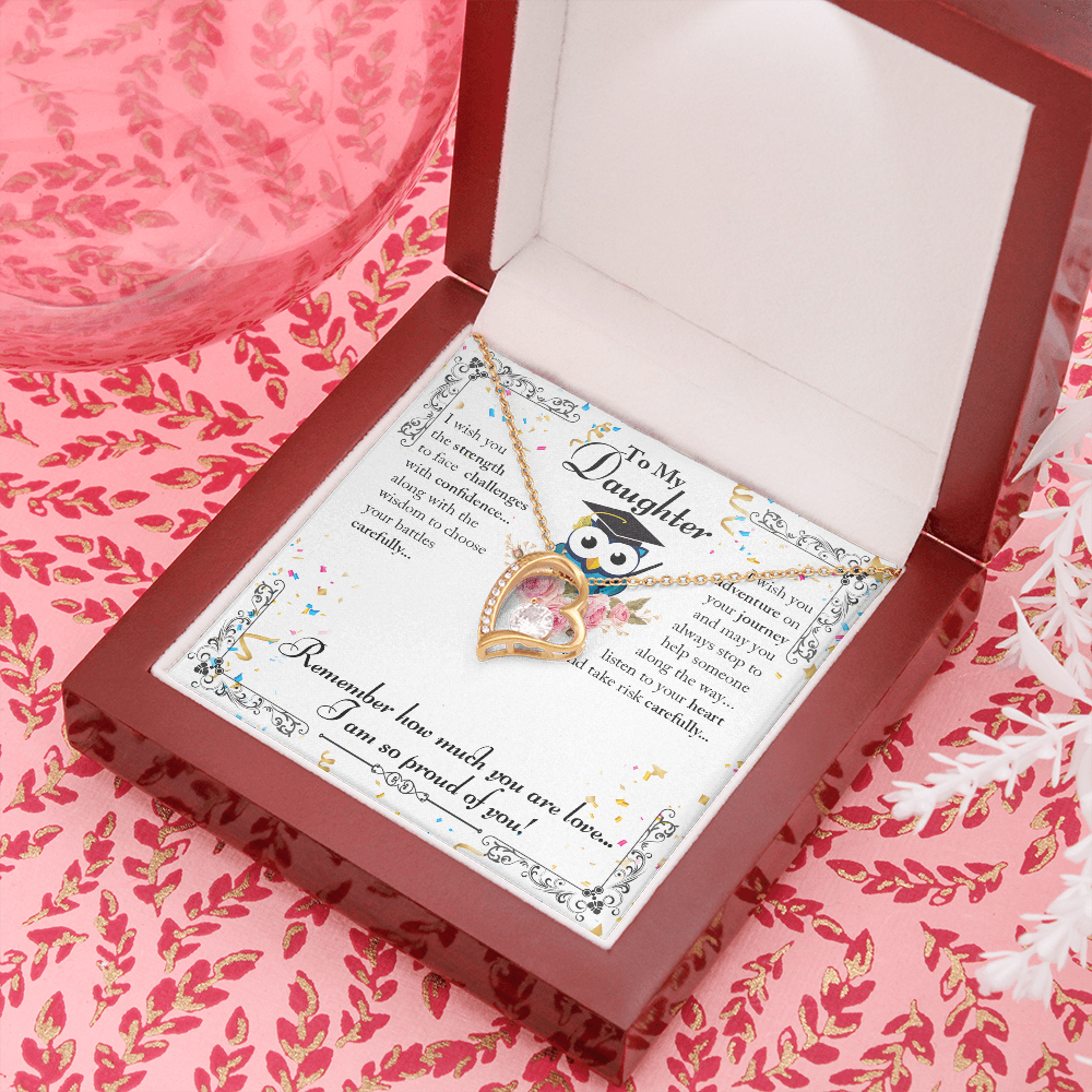 To My Daughter I Wish You The Strength Forever Necklace w Message Card-Express Your Love Gifts