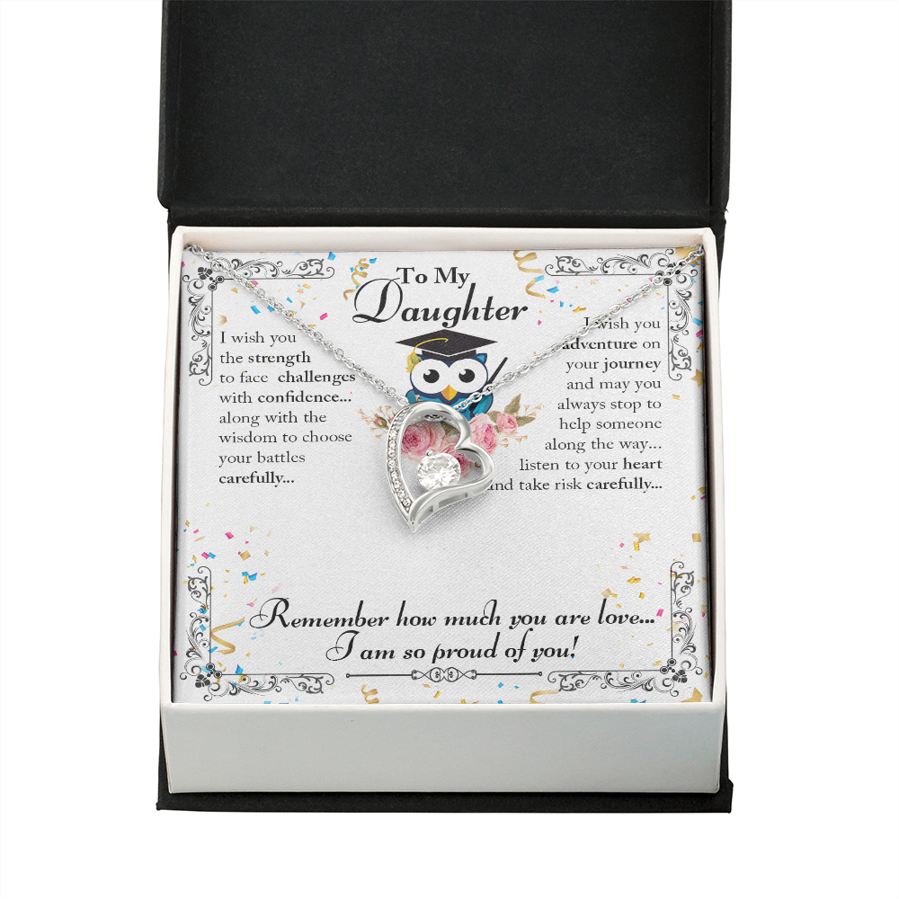 To My Daughter I Wish You The Strength Forever Necklace w Message Card-Express Your Love Gifts