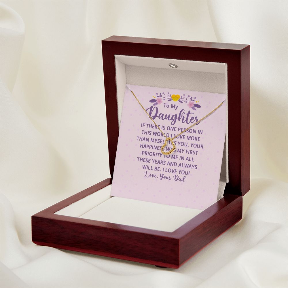 To My Daughter If There is One Person in This World Delicate Heart Necklace-Express Your Love Gifts