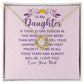 To My Daughter If There is One Person in This World Infinity Knot Necklace Message Card-Express Your Love Gifts