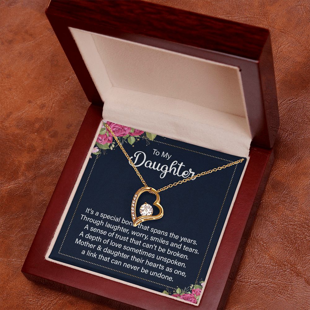 To My Daughter It's a Special Bond Forever Necklace w Message Card-Express Your Love Gifts