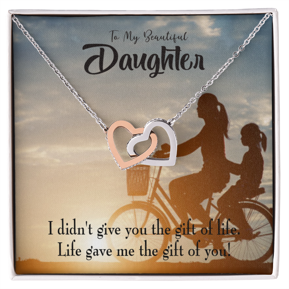 To My Daughter Life Gave Me You From Mom Inseparable Necklace-Express Your Love Gifts