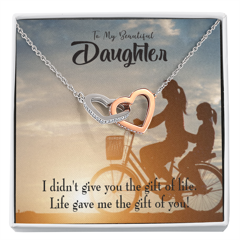 To My Daughter Life Gave Me You From Mom Inseparable Necklace-Express Your Love Gifts