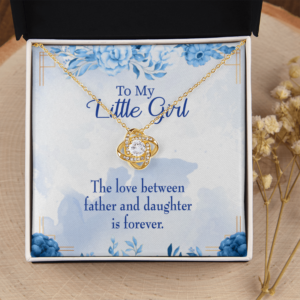To My Daughter Love Between Father and Daughter Infinity Knot Necklace Message Card-Express Your Love Gifts
