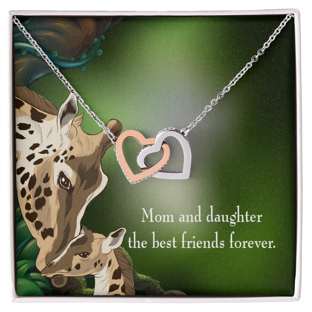 To My Daughter Mom and Daughter Best Friends Forever Inseparable Necklace-Express Your Love Gifts