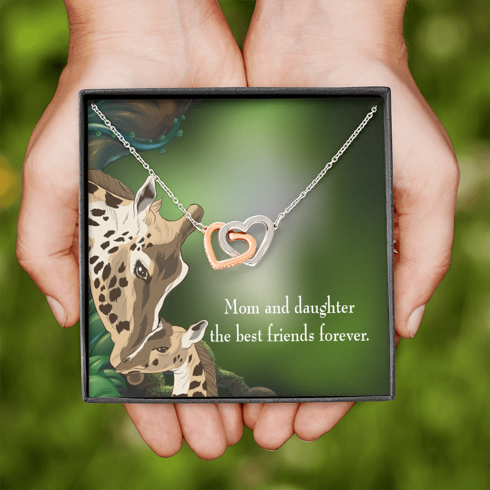 To My Daughter Mom and Daughter Best Friends Forever Inseparable Necklace-Express Your Love Gifts