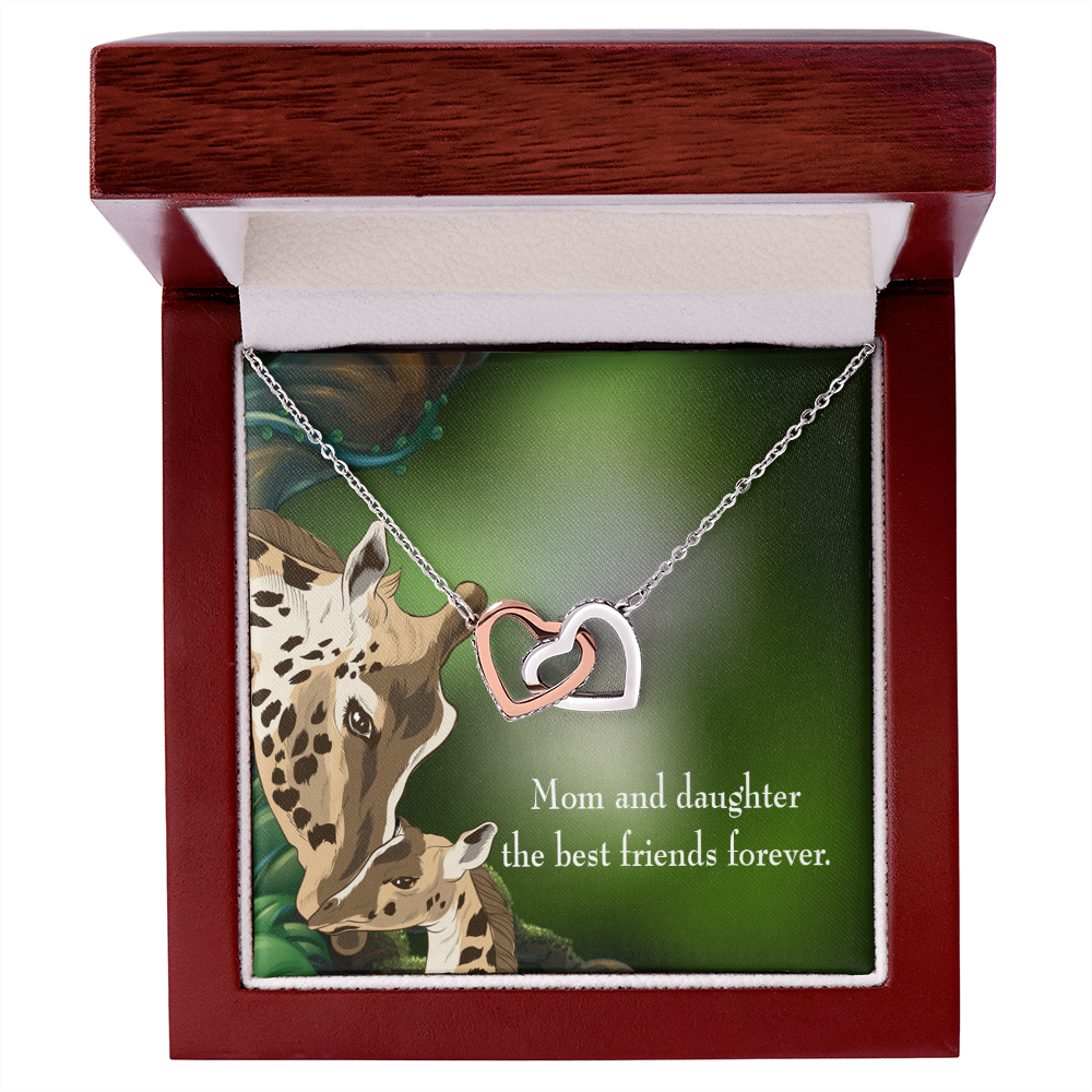 To My Daughter Mom and Daughter Best Friends Forever Inseparable Necklace-Express Your Love Gifts