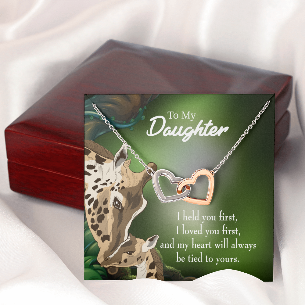 To My Daughter Mom Held You First Inseparable Necklace-Express Your Love Gifts