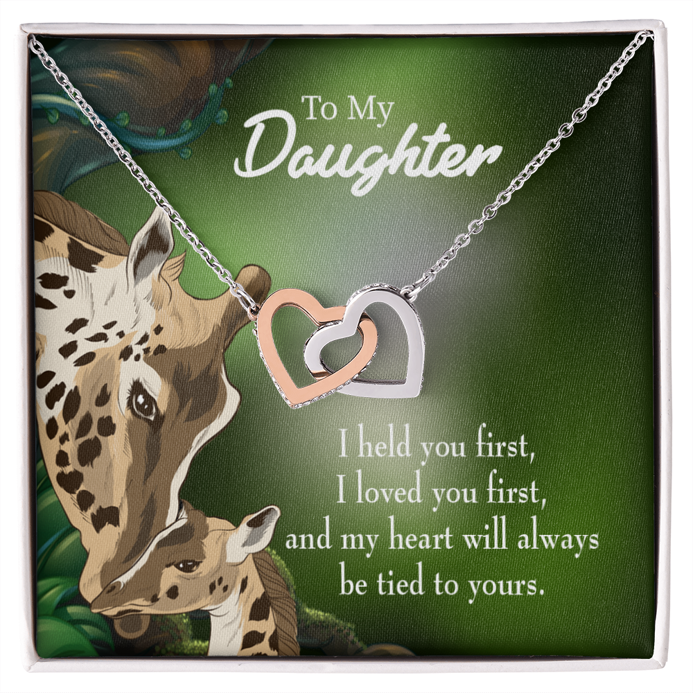 To My Daughter Mom Held You First Inseparable Necklace-Express Your Love Gifts