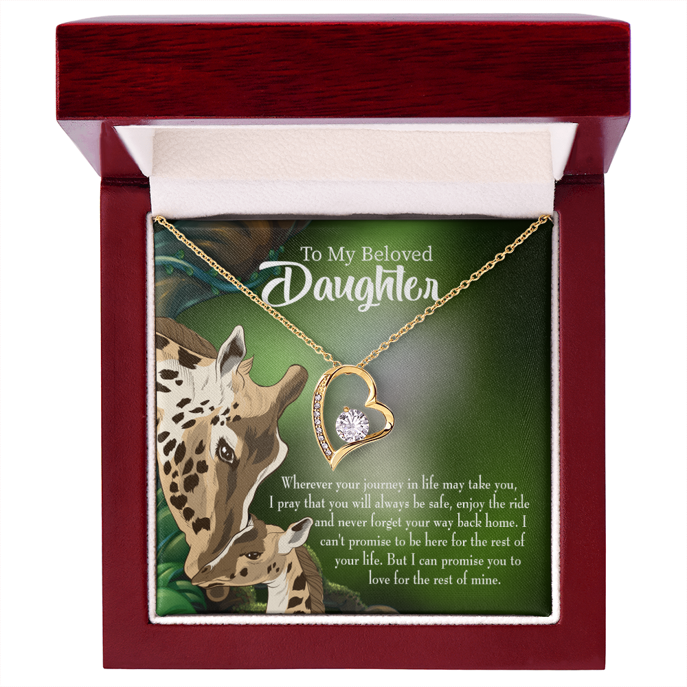 To My Daughter Mom Love You Eternally Forever Necklace w Message Card-Express Your Love Gifts
