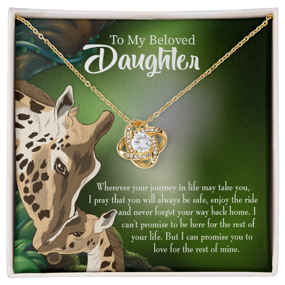 To My Daughter Mom Love You Eternally Infinity Knot Necklace Message Card-Express Your Love Gifts