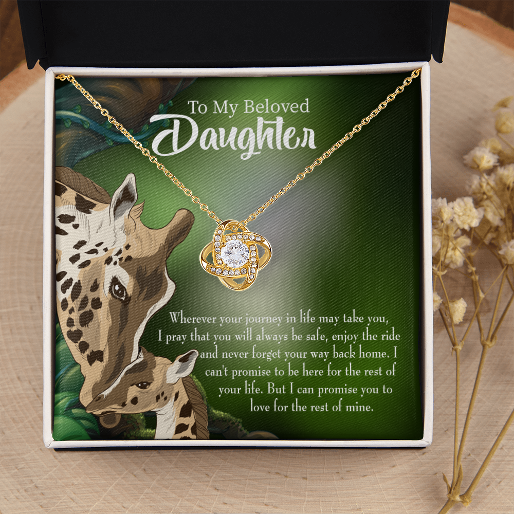 To My Daughter Mom Love You Eternally Infinity Knot Necklace Message Card-Express Your Love Gifts