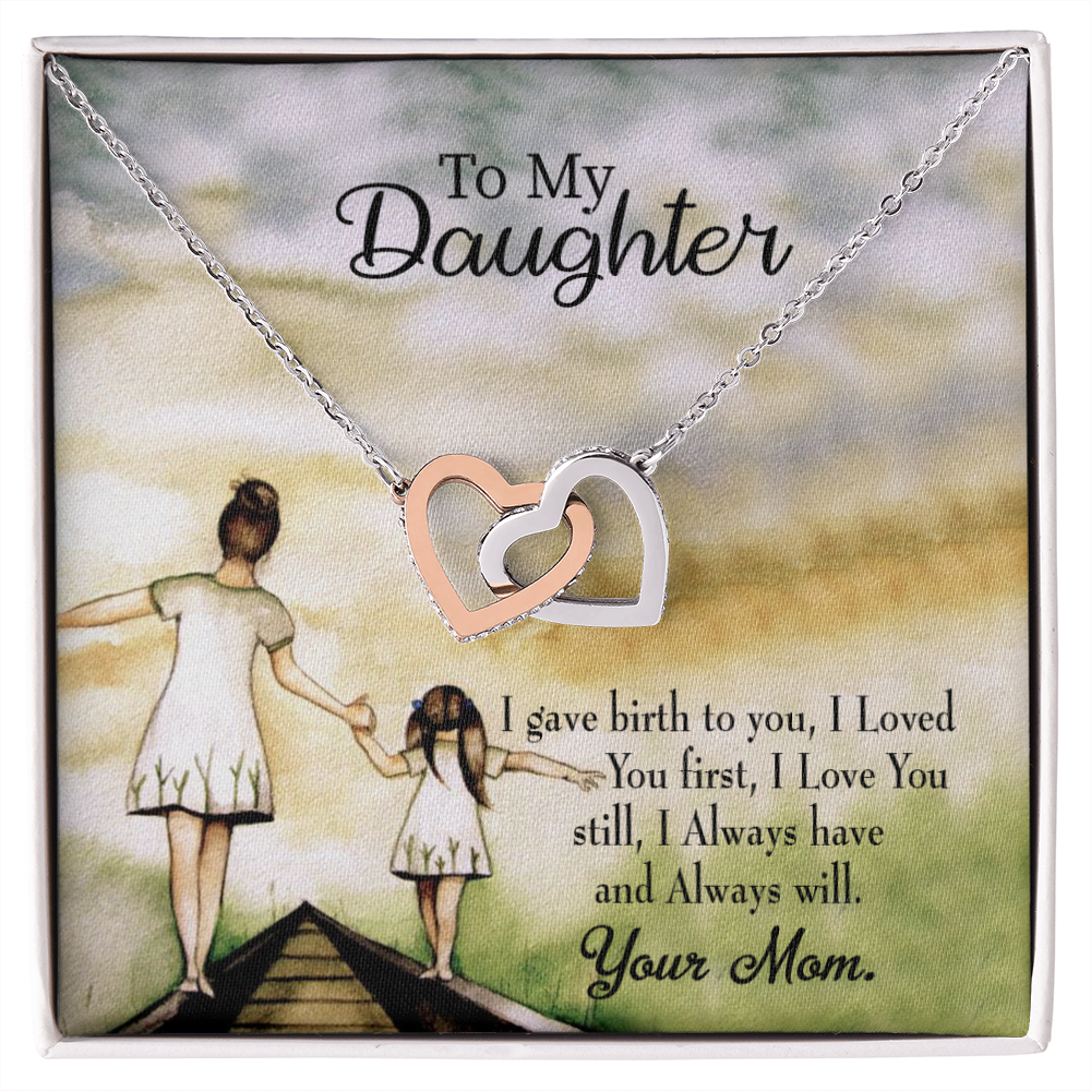 To My Daughter Mom Loved You First Inseparable Necklace-Express Your Love Gifts