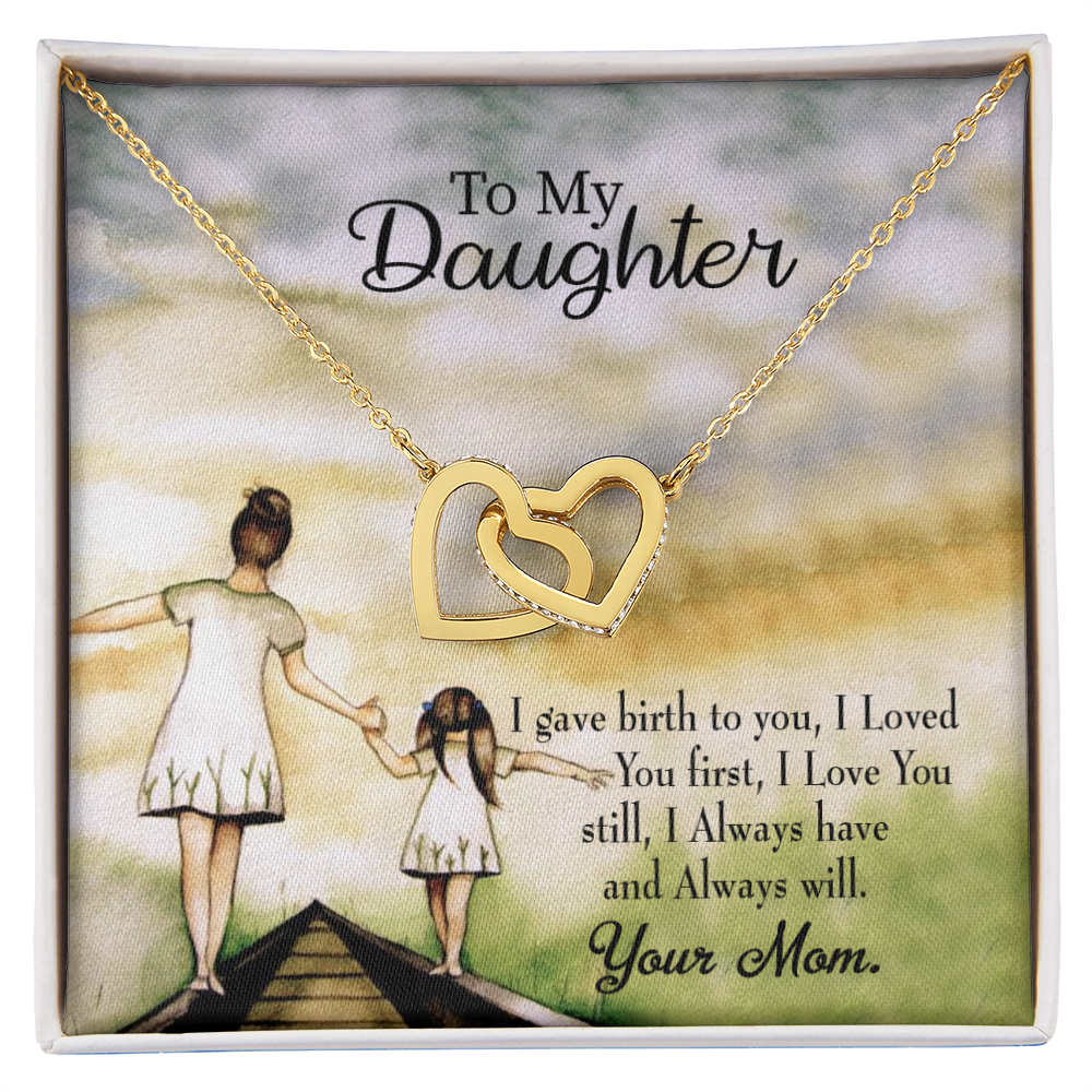 To My Daughter Mom Loved You First Inseparable Necklace-Express Your Love Gifts