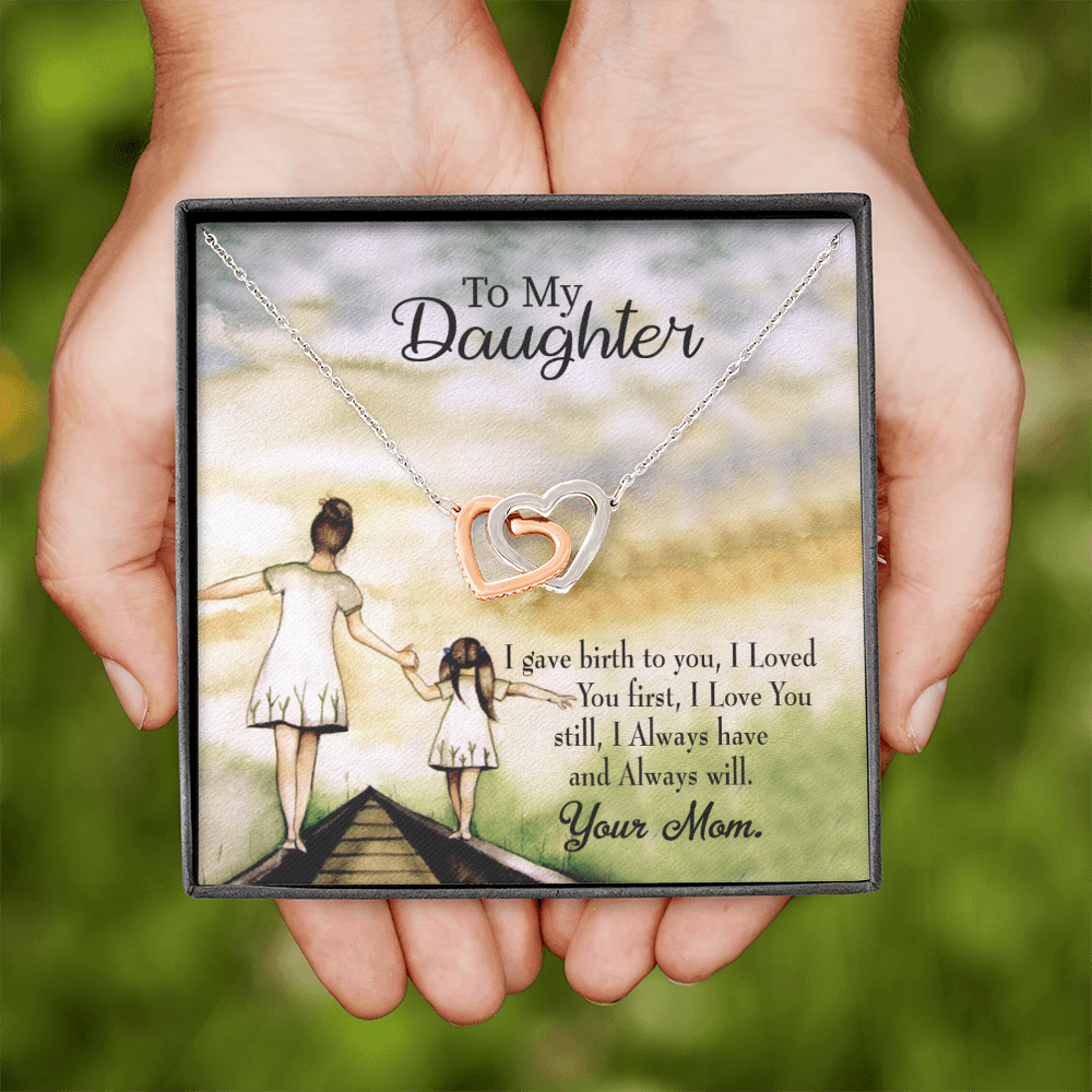 To My Daughter Mom Loved You First Inseparable Necklace-Express Your Love Gifts