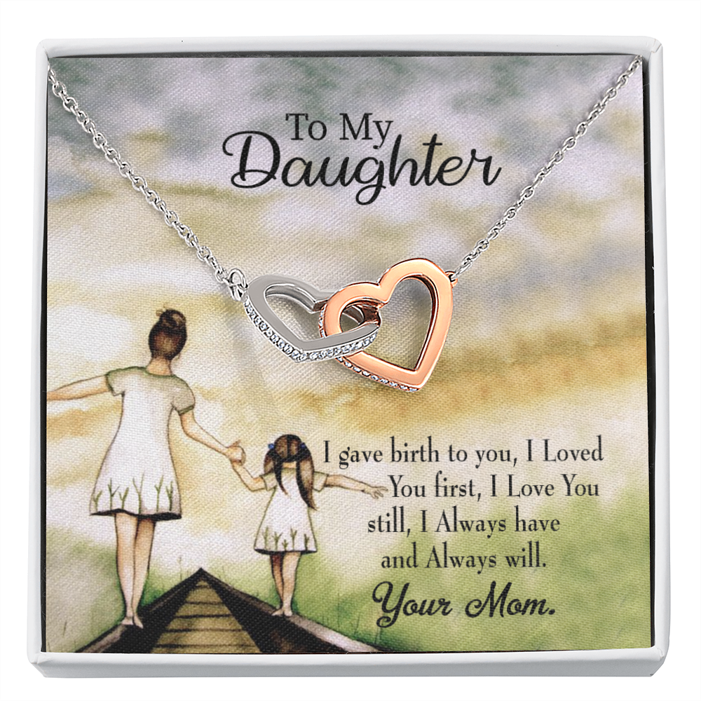 To My Daughter Mom Loved You First Inseparable Necklace-Express Your Love Gifts