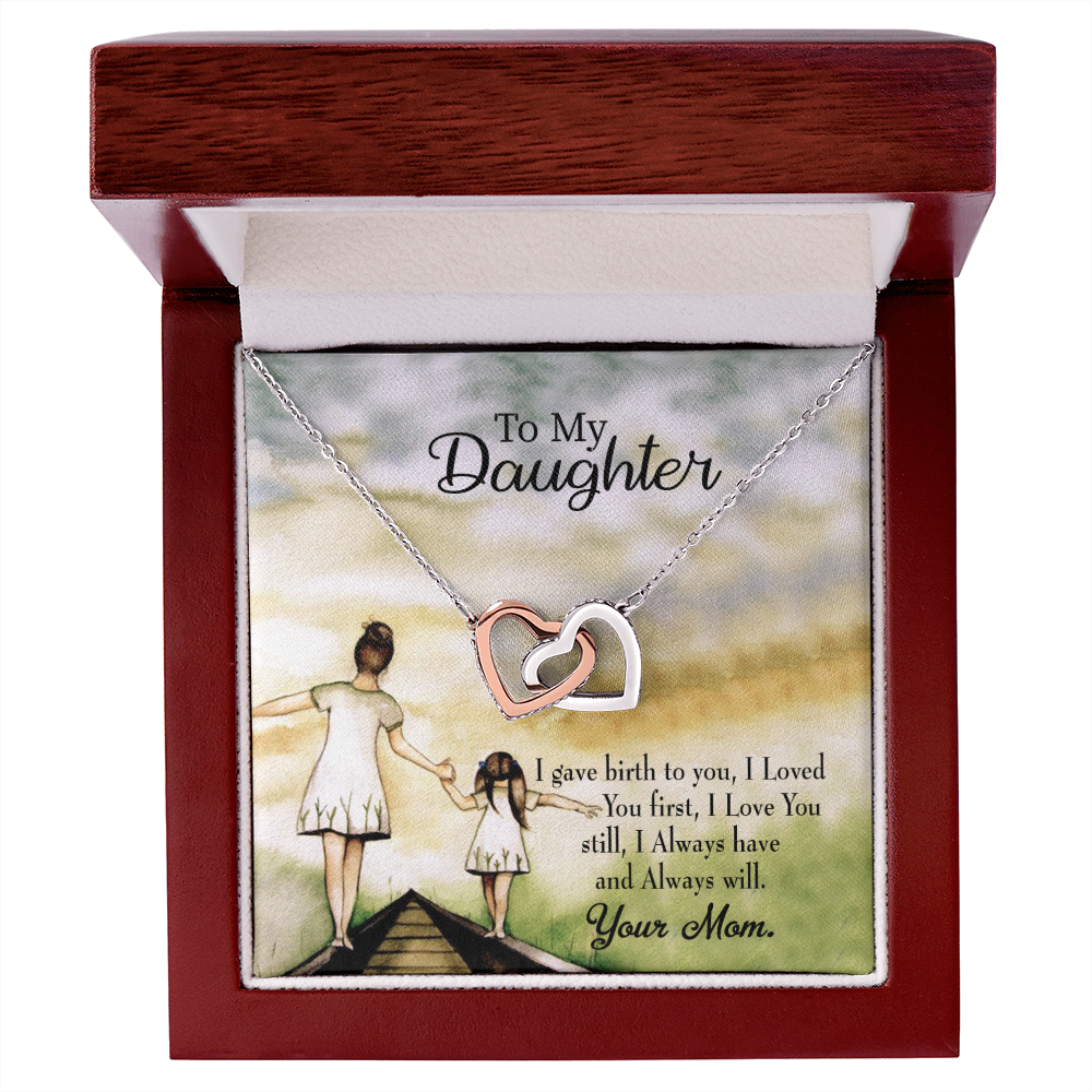 To My Daughter Mom Loved You First Inseparable Necklace-Express Your Love Gifts