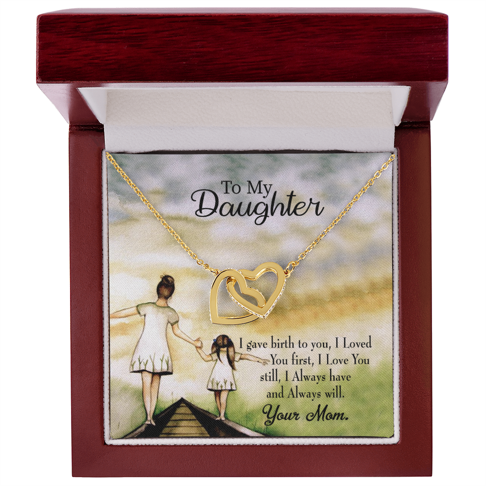 To My Daughter Mom Loved You First Inseparable Necklace-Express Your Love Gifts